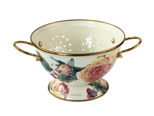 Дуршлаг емалированный "PEONY" Elmani на ножке, диаметр 20 см 763-016 фото