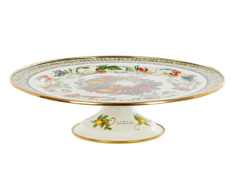 Тортовница эмалированная "VITALY" Elmani с крышкой на ножке, 30 см 763-022 фото