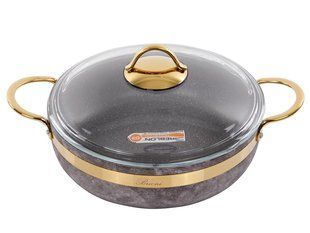 Сотейник Brioni Royal Stone Sandstone gold антипригарная 26 см, 2,8 л 764-043 фото