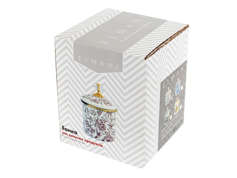 Банка для сыпучих продуктов "BUTTERFLY" Elmani с крышкой, 1,25 л, 12х12 см 763-025 фото