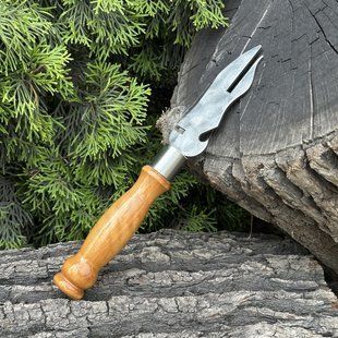 Вилка Mzavod с деревянной ручкой для снятия мяса 280х3мм светлая 1991915000805 фото