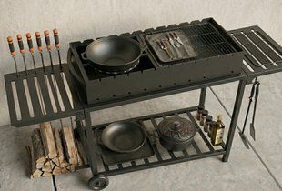 Мангал 100 см професійний для BBQ GC-07 фото