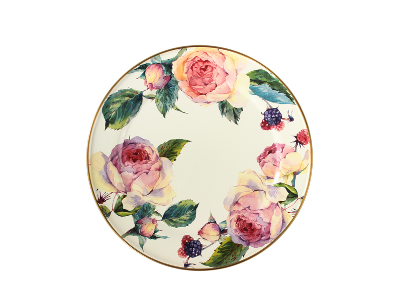 Тортівниця емальована "PEONY" Elmani з кришкою на ніжці, 30 см 763-007 фото