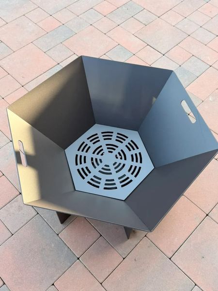 Чаша для костра уличная металлическая шестигранная из стали 4 мм, 87 см FirePit фото