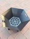 Чаша для костра уличная металлическая шестигранная из стали 4 мм, 87 см FirePit фото 2
