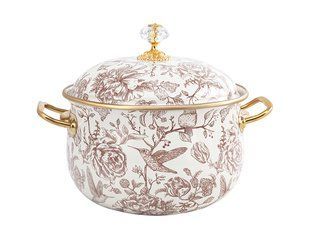 Кастрюля эмалированная "BIRD" Elmani с крышкой, 2,1 л, 16 см 763-041 фото