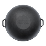 Чавунна сковорода WOK 8 л з чавунною кришкою та чохлом