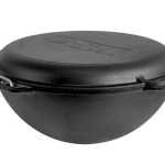Казан чавунний азіатський 8 л з кришкою-сковородою гриль, підставкою та чохлом