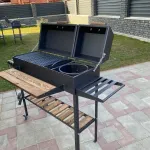 Мангал-барбекю з 2 кришками та металом 5 мм