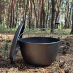 Казан туристичний КТ-08КС чавунний з кришкою-сковородою 8л