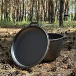 Казан туристичний КТ-08КС чавунний з кришкою-сковородою 8л