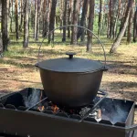 Казан туристичний КТ-10 чавунний з кришкою 10л
