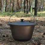Казан туристичний КТ-10 чавунний з кришкою 10л
