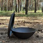 Сковорода WOK-08КС чавунна з кришкою-сковородою гриль 8л Сковорода WOK-08КС чавунна з кришкою-сковородою гриль 8л