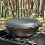Сковорода WOK-08КС чавунна з кришкою-сковородою гриль 8л Сковорода WOK-08КС чавунна з кришкою-сковородою гриль 8л