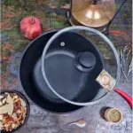 Котелок чавунний 4л зі скляною кришкою