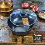 Котелок чавунний 2л зі скляною кришкою