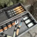 Подарунковий набір Отаман кейс-столик темна текстура