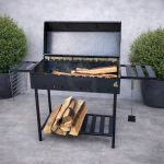 Мангал гриль 12 шампурів 4 мм з кришкою — універсальний BBQ для дому та дачі