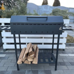 Мангал гриль 12 шампурів 4 мм з кришкою — універсальний BBQ для дому та дачі