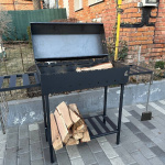 Мангал гриль 12 шампурів 4 мм з кришкою — універсальний BBQ для дому та дачі